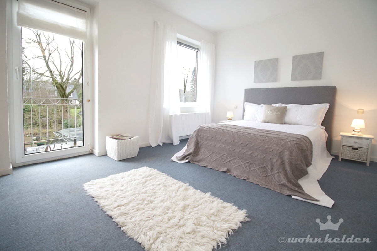 Home Staging Altbauvilla Schlafzimmer wohnhelden