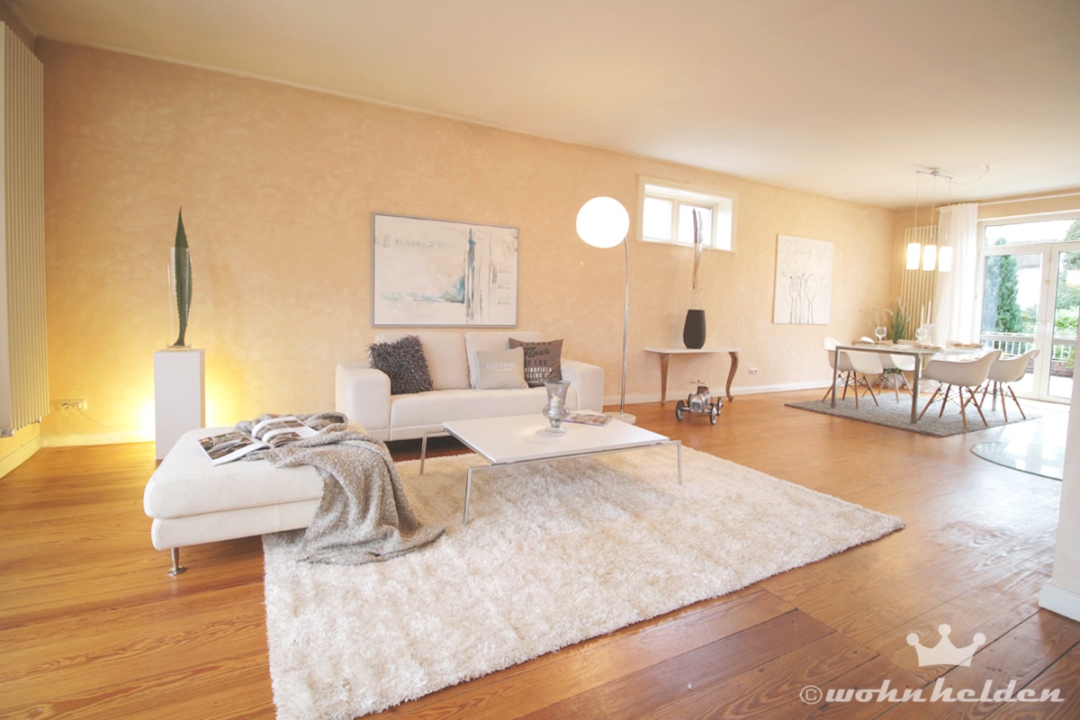 Home Staging Altbauvilla Wohnzimmer wohnhelden