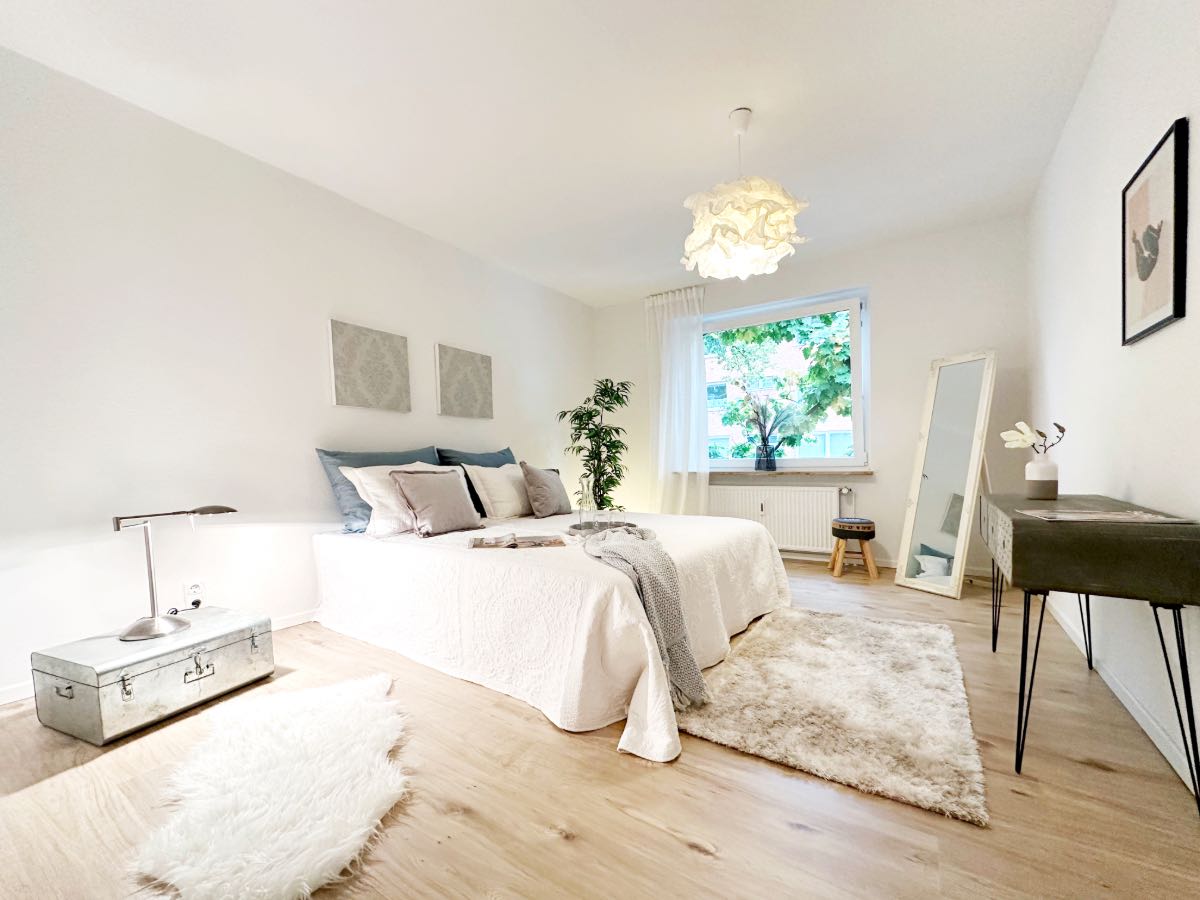 Schlafzimmer eingerichtet für den Verkauf