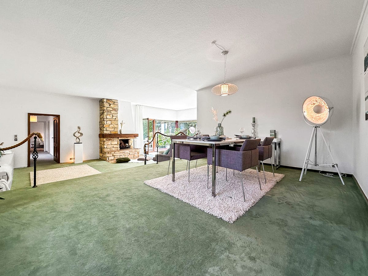 Essbereich in einem Bungalow in Henstedt Ulzburg mit Home Staging