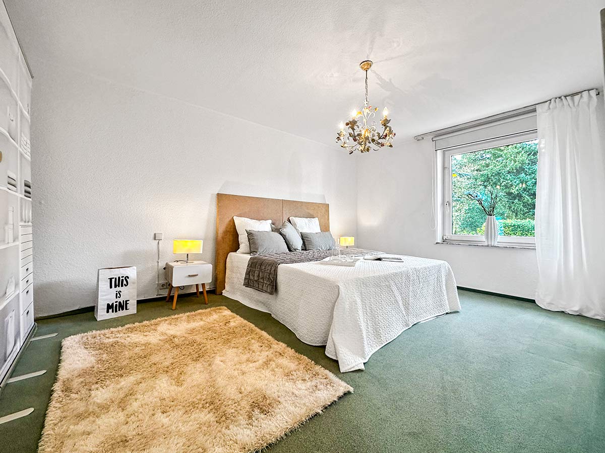 Schlafzimmer mit Home Staging in Henstedt Ulzburg