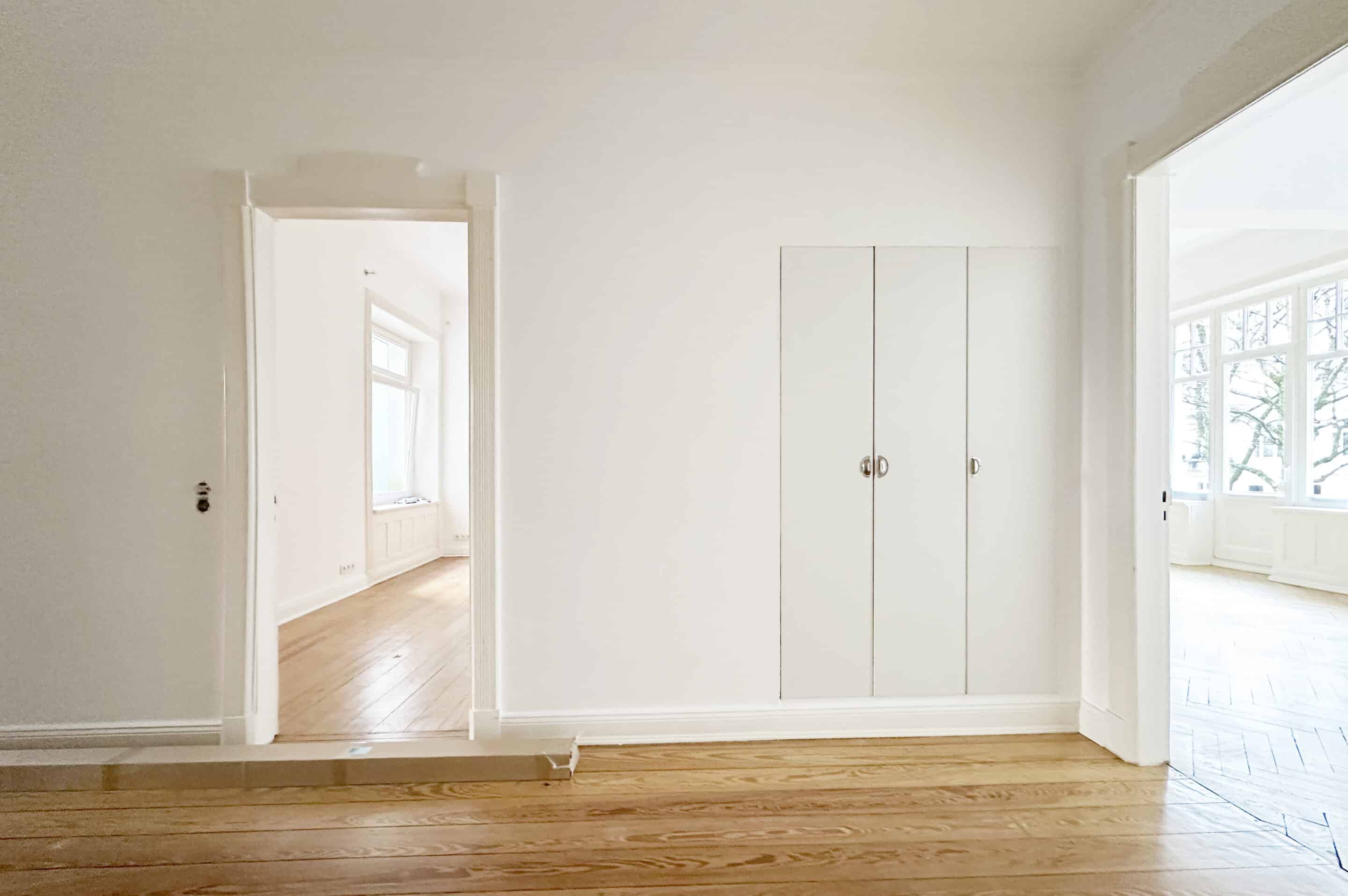 Ein leerer Flur ein einer Wohnung in Hamburg