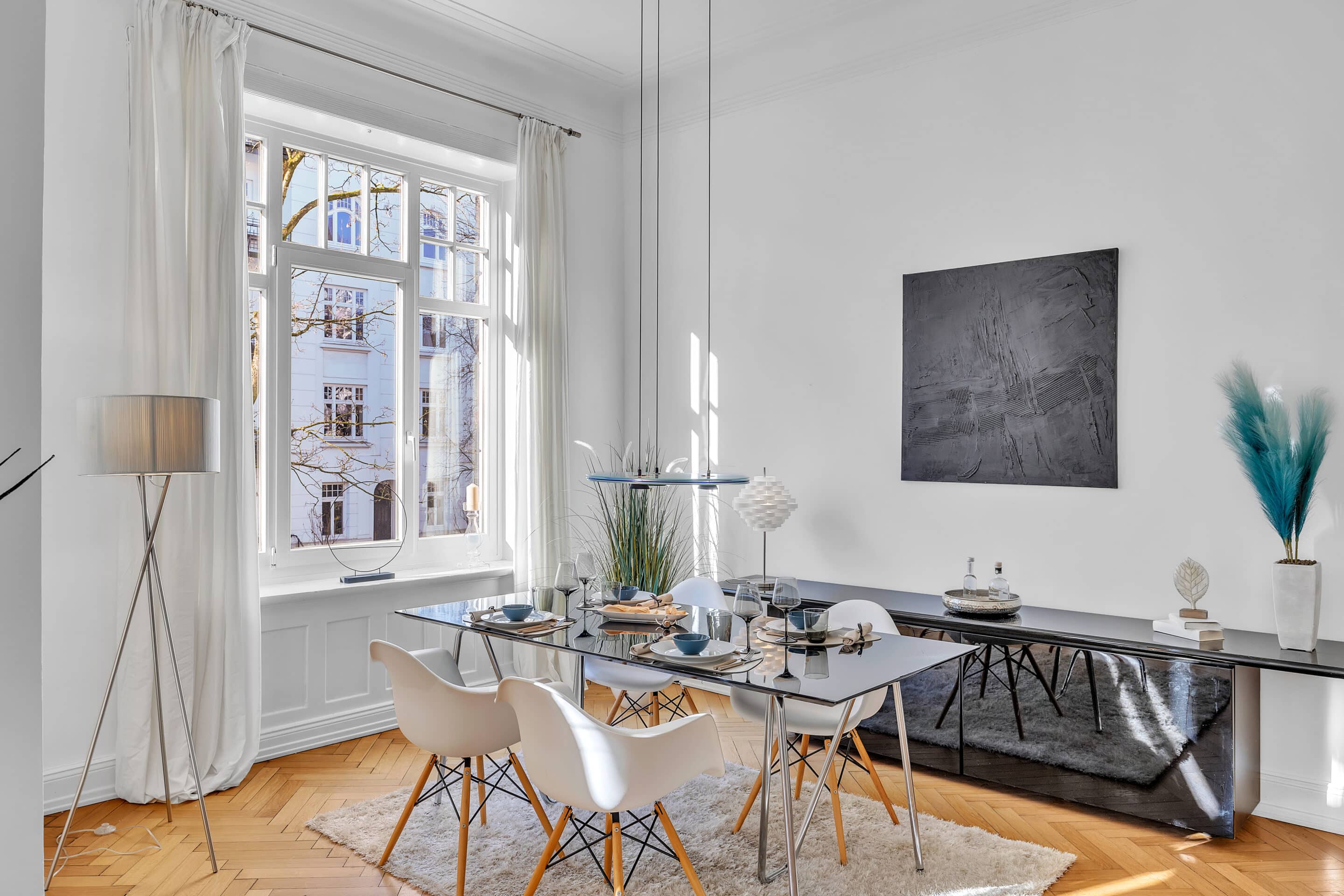 Esszimmer im Hamburger Altbau in Eppendorf