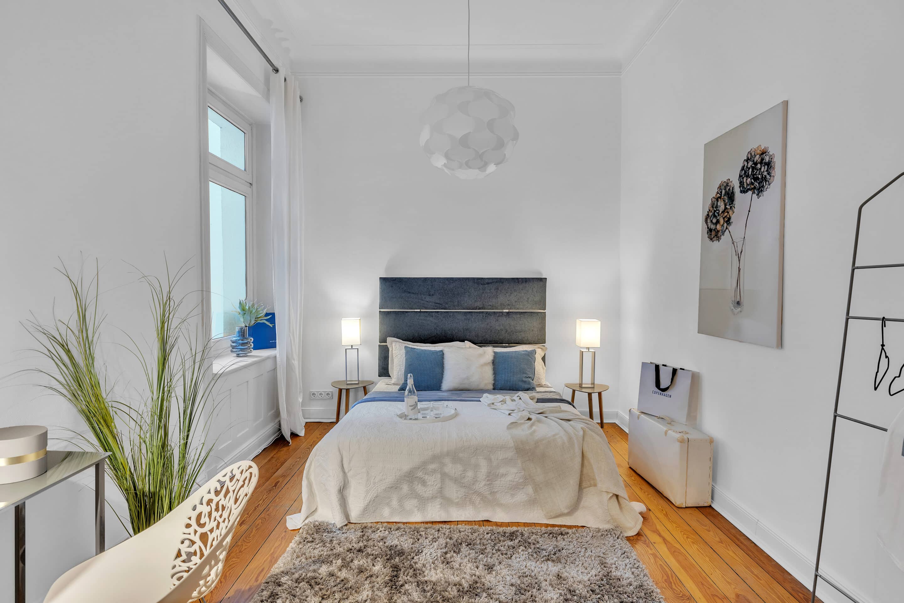 Schlafzimmer in einem Hamburger Altbau